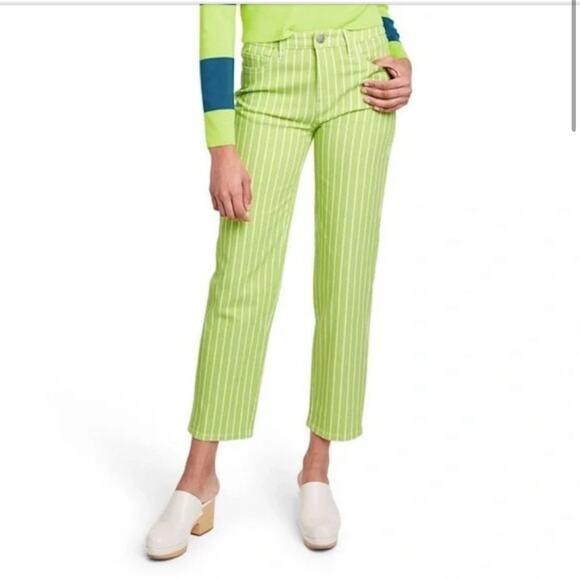Victor Glemaud x Target Pinstripe High Waisted Straight Jeans woman size 2 - Picture 8 of 9